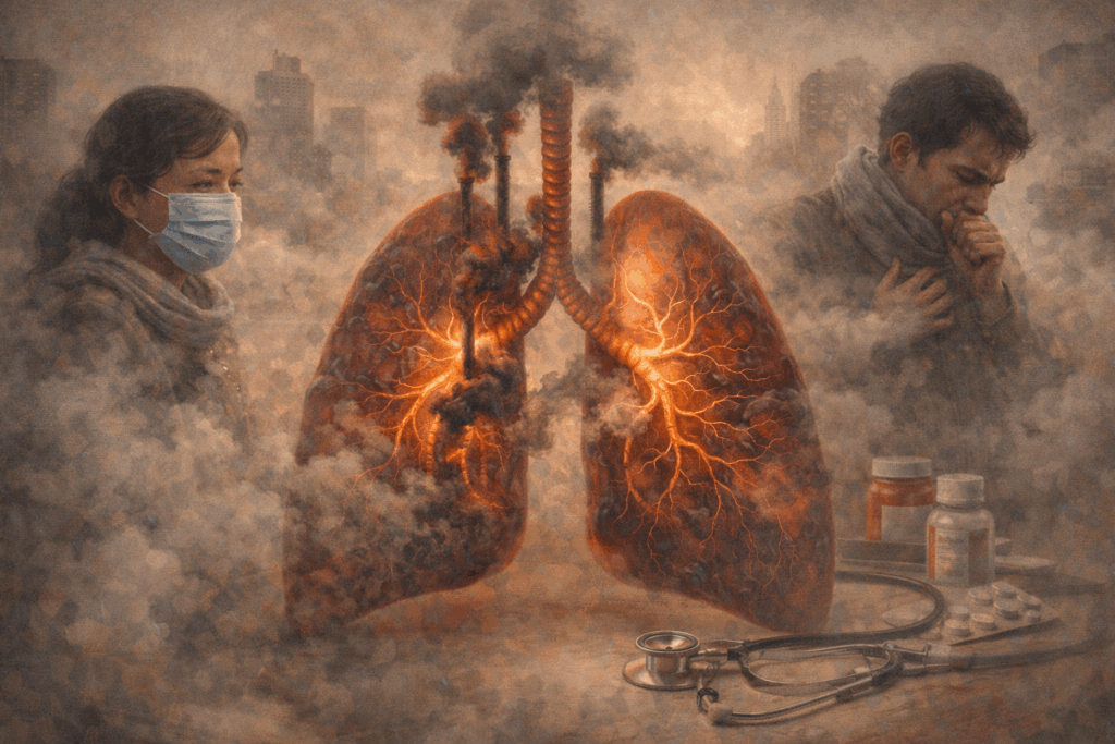 winter pollution and the lungs