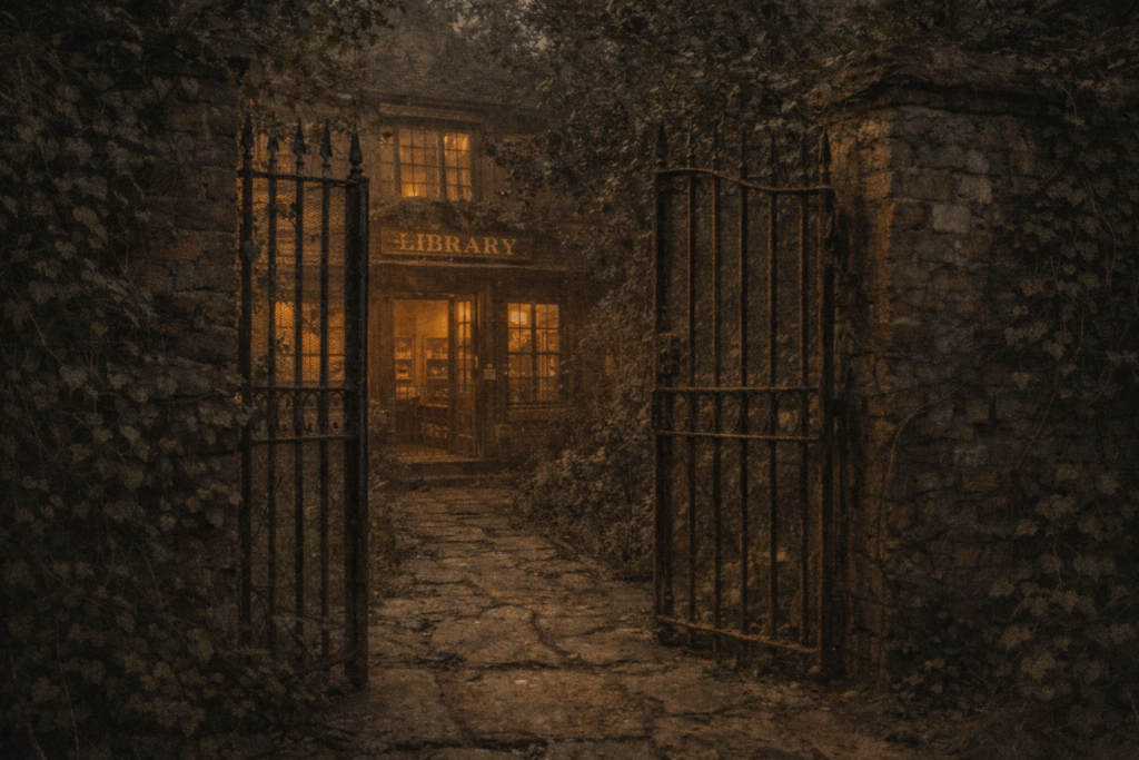 forgotten library at twilight
