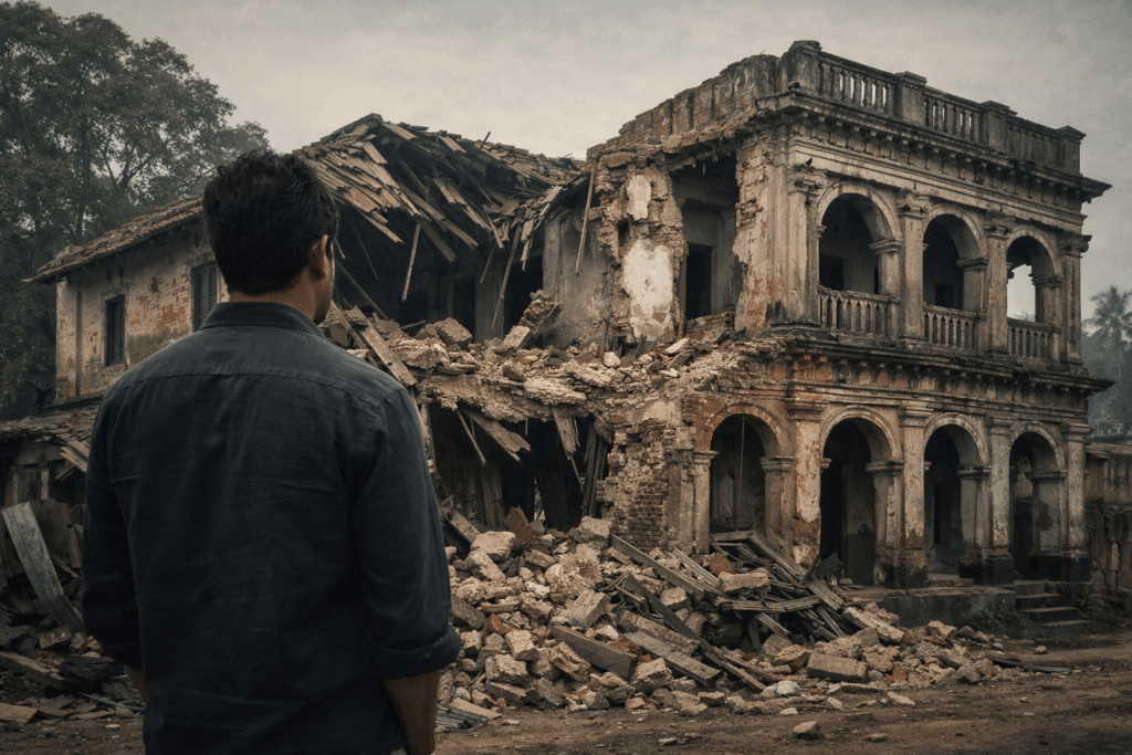 বাড়ি থেকে ঘর - পর্ব ১ contemplating the ruins of the past