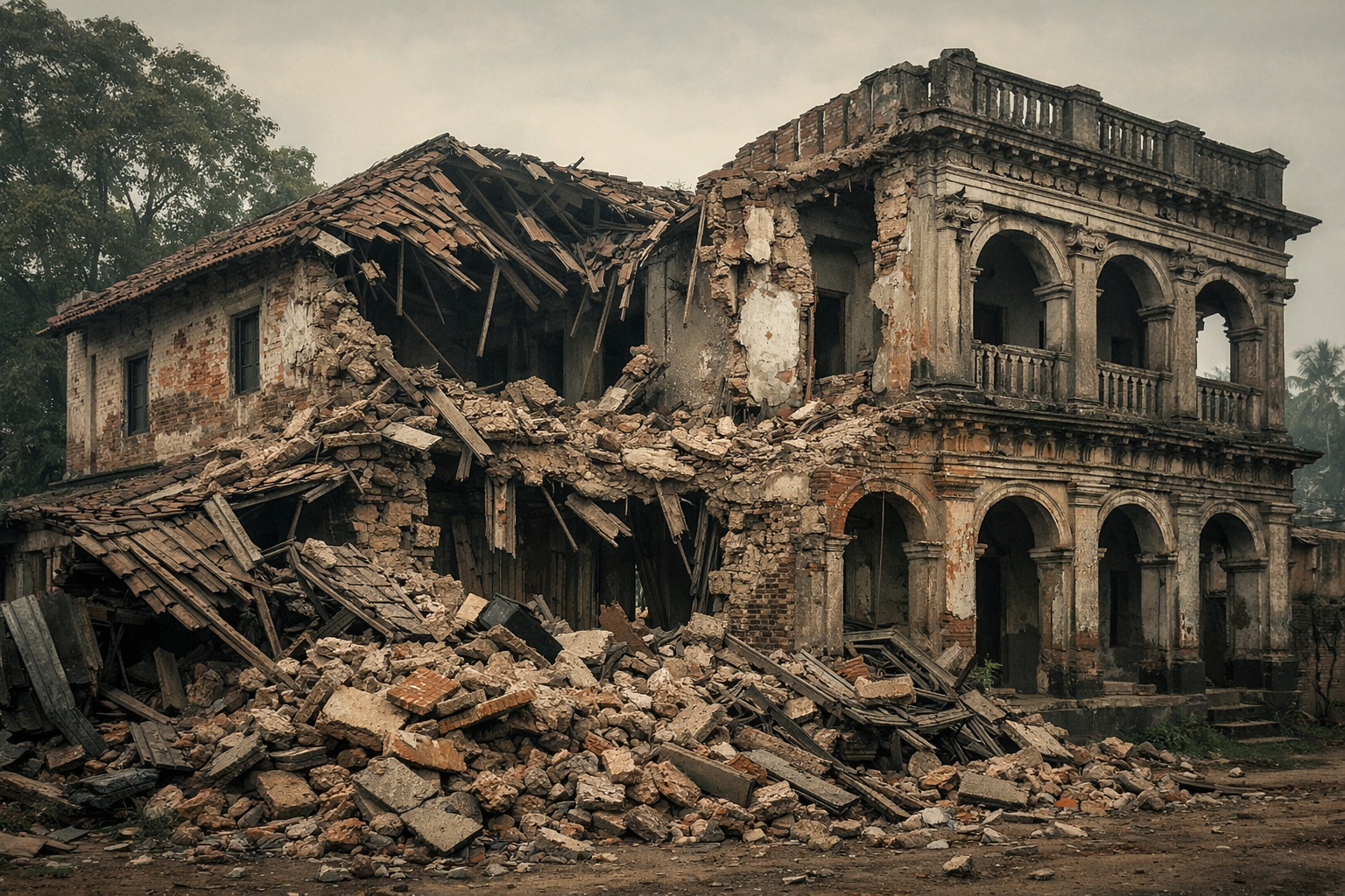 বাড়ি থেকে ঘর - পর্ব ১ eroding colonial mansion in ruins