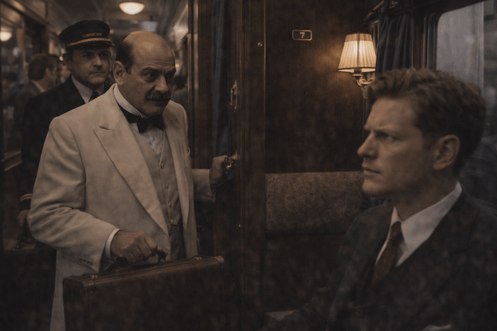 poirot enters the compartment