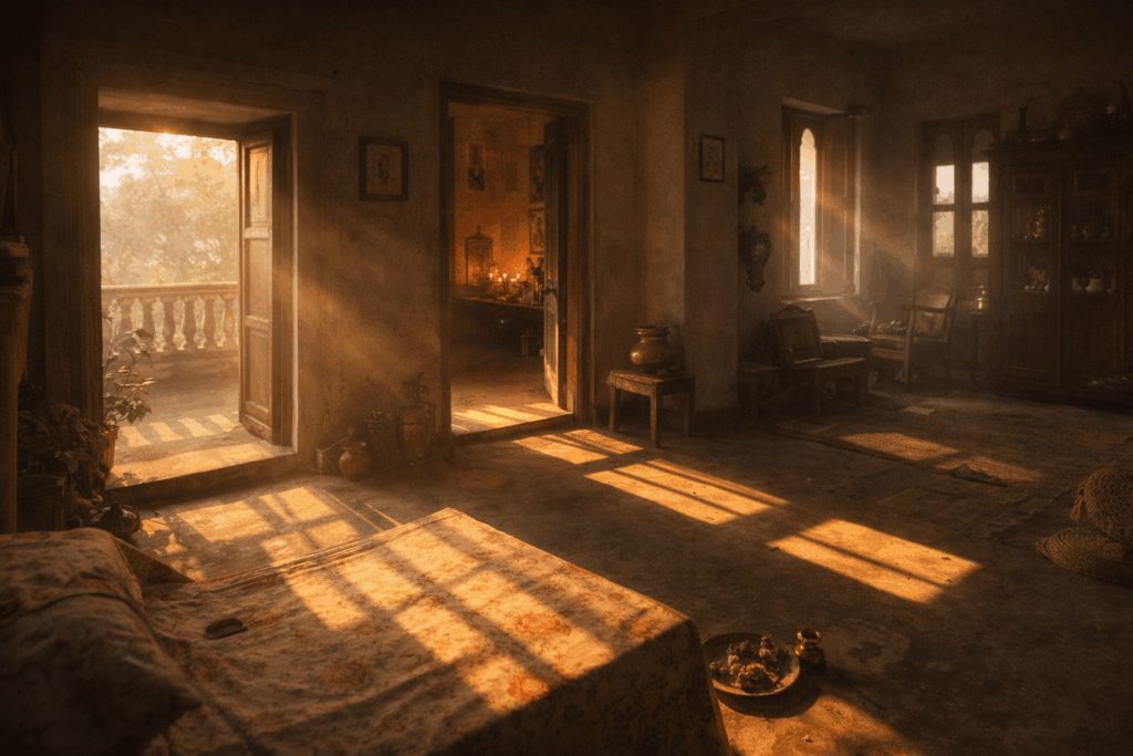 sunlit serenity in a bengali home