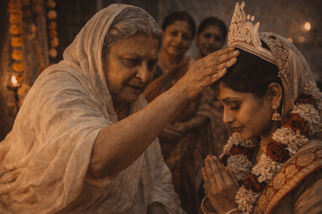 blessing at an indian wedding