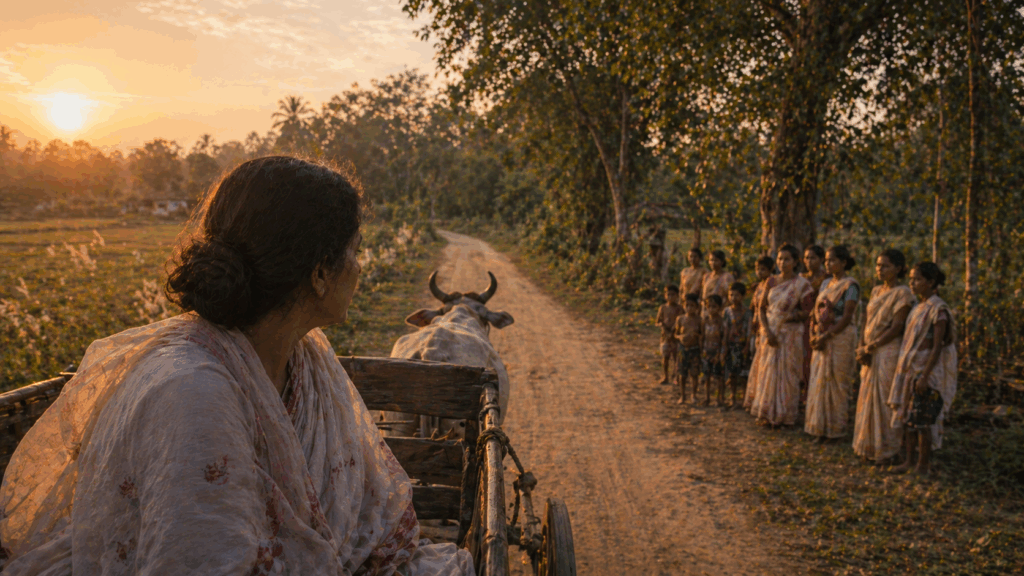 golden hour in a rural village