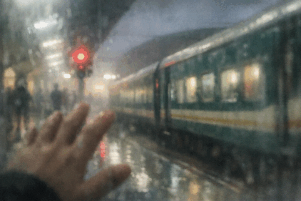 tearful wait at the station