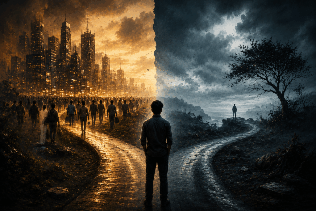 a crossroads between city and solitude